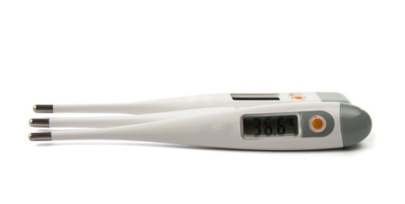 electronic thermometer isolated on white backgroundの写真素材