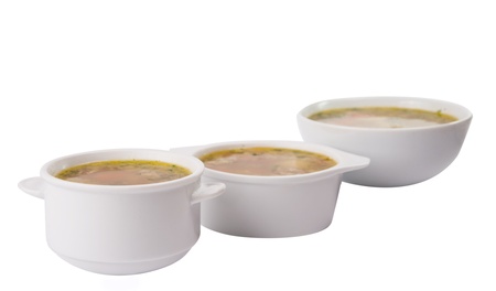 soup isolated on white backgroundの写真素材