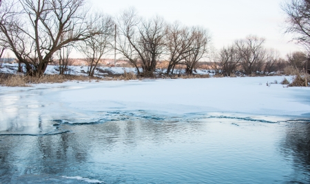 Winter landscape. Composition of nature.の写真素材