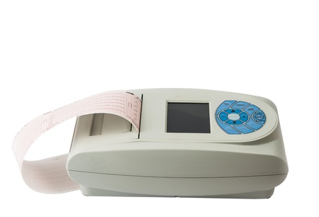 ECG system isolated on white background