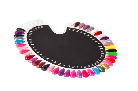 Colorful nails isolated on whiteのeditorial素材