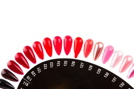 Colorful nails isolated on whiteのeditorial素材