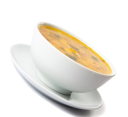 soup isolated on white backgroundの写真素材