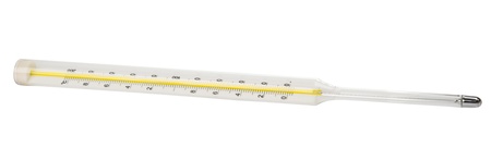 glass thermometer isolated on white background