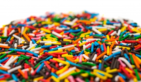 Sugar sprinkle dots, decoration for cake and bekeryの写真素材