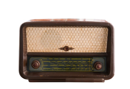Retro Radio on a white backgroundの写真素材
