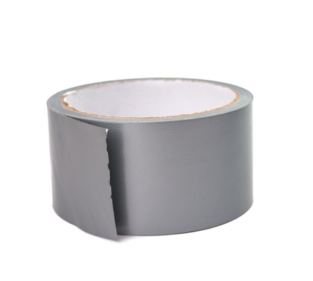 gray tape isolated on white backgroundの写真素材