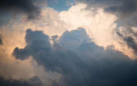 Dramatic sky with stormy cloudsの写真素材
