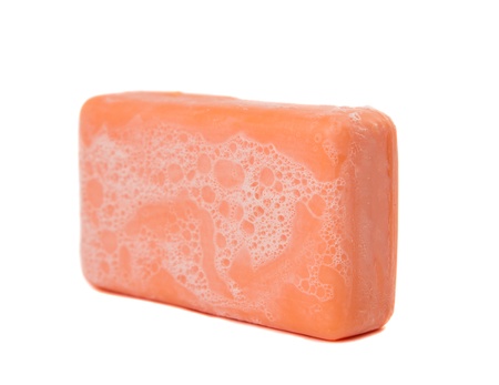 soap bubble of isolation on a white backgroundの写真素材