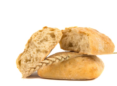 ciabatta isolated on white background
