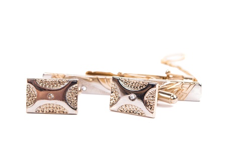 cufflinks on a white background