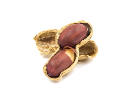 peanuts on a white background