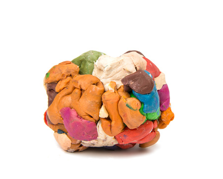modeling clay isolated on white backgroundの写真素材