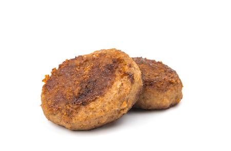 cutlet isolated on white backgroundの写真素材