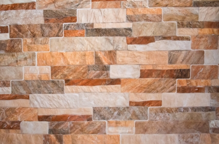 Pattern of White Modern stone Brick Wall Surfacedの写真素材