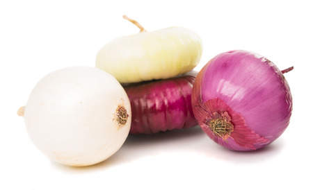onion bulb isolated on white cutoutの写真素材