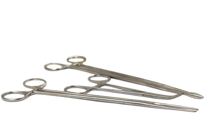 Surgical instrument on a white 