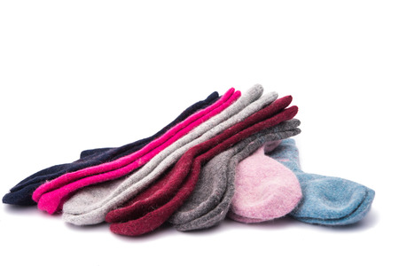 warm socks isolated on white 