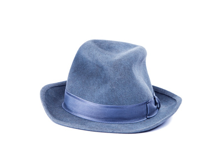 gray hat isolated on white の写真素材