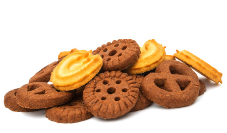 Biscuits isolated on white backgroundの写真素材