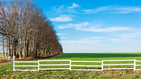 Country scenery on late autumn season.