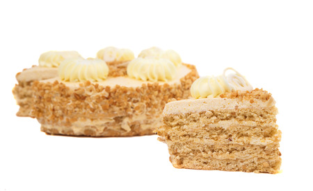 Cake isolated on white backgroundの写真素材