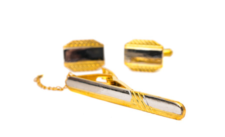cufflinks on a white background
