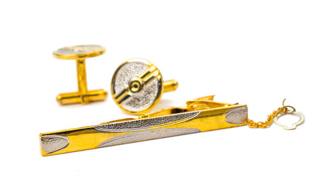 cufflinks on a white background