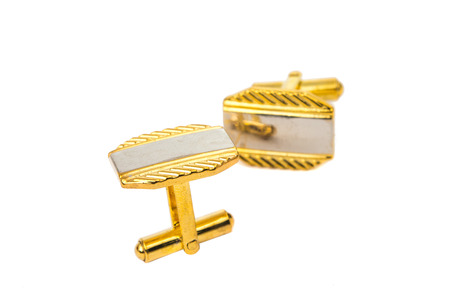 cufflinks on a white backgroundの写真素材