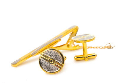 cufflinks on a white 