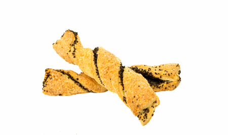 puff with poppy seeds isolated on white background