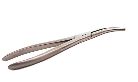 Surgical Operating tool isolated on white backgroundの写真素材