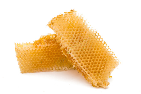 honeycomb honey isolated on white background