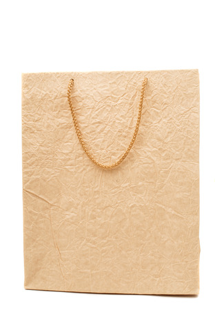 paper bag on white backgroundの写真素材