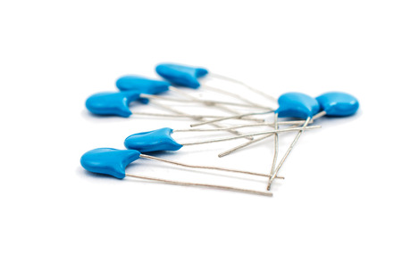 Resistors isolated on white backgroundの写真素材