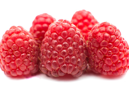 raspberries isolated on white 