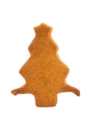 christmas cookie isolated on a white backgroundの写真素材