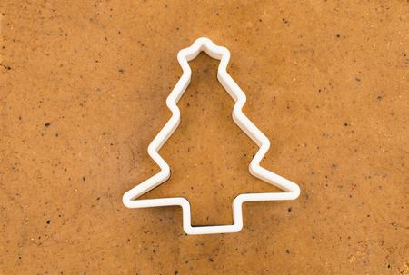 Gingerbread dough on a white の写真素材