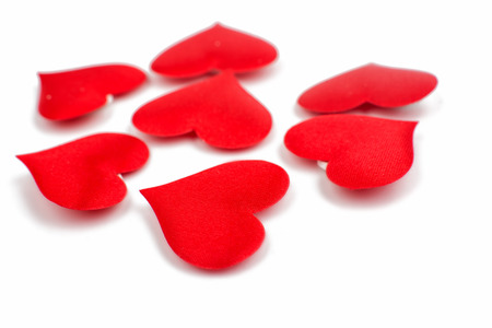 red heart isolated on white background