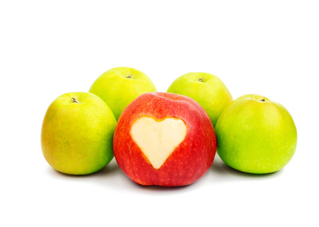 apple isolated on white backgroundの写真素材