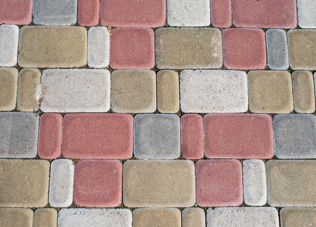 colored paving slabsの写真素材