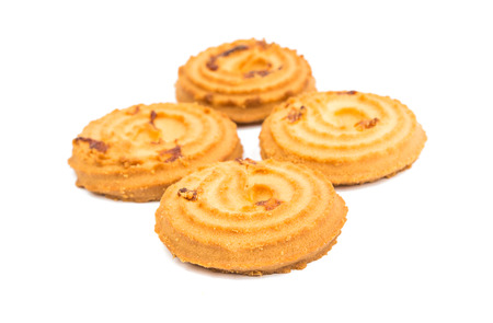 butter cookies isolated on a white background