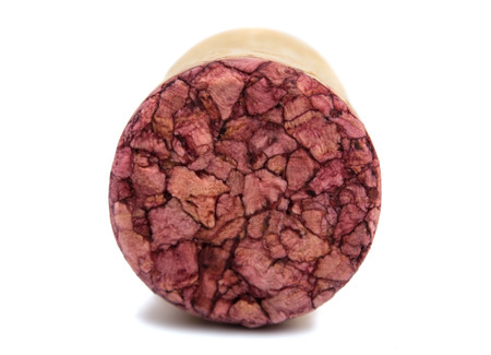 Wine cork, isolated on a white backgroundの写真素材