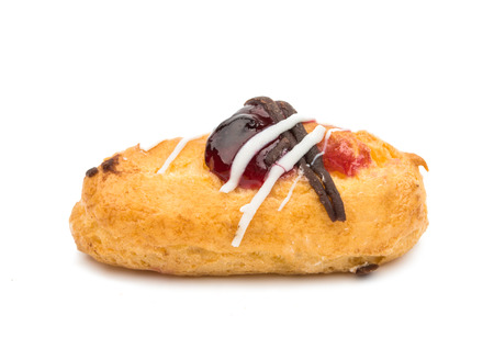Eclairs on white background
