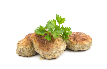 meatballs on a white backgroundの写真素材