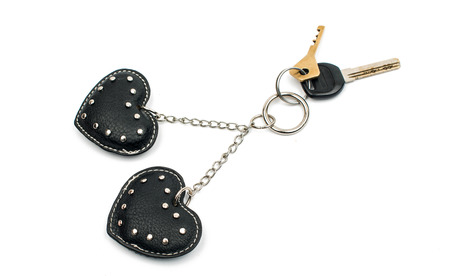 keychain heart on a white background
