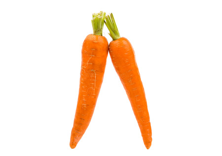 carrots on a white backgroundの写真素材