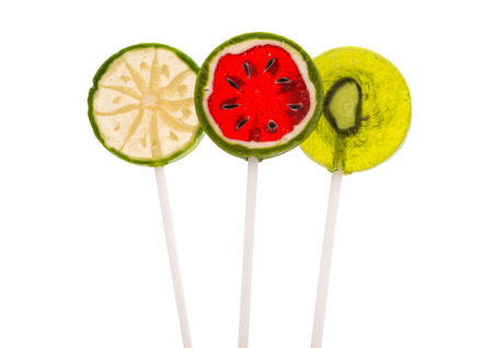 lollipop on a white backgroundの写真素材