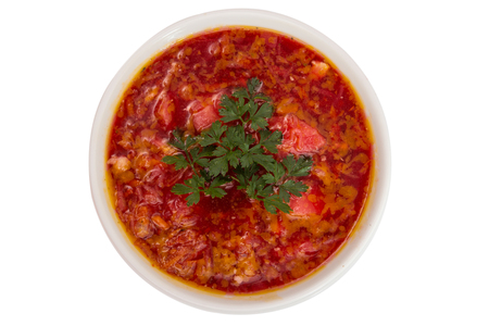 soup on a white backgroundの写真素材