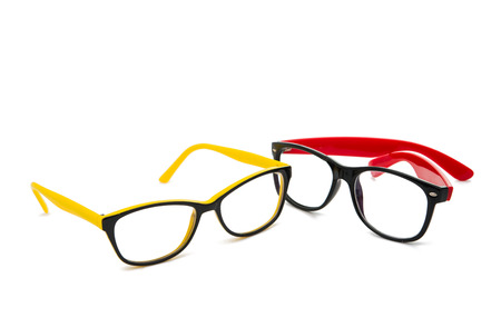 glasses on a white background
